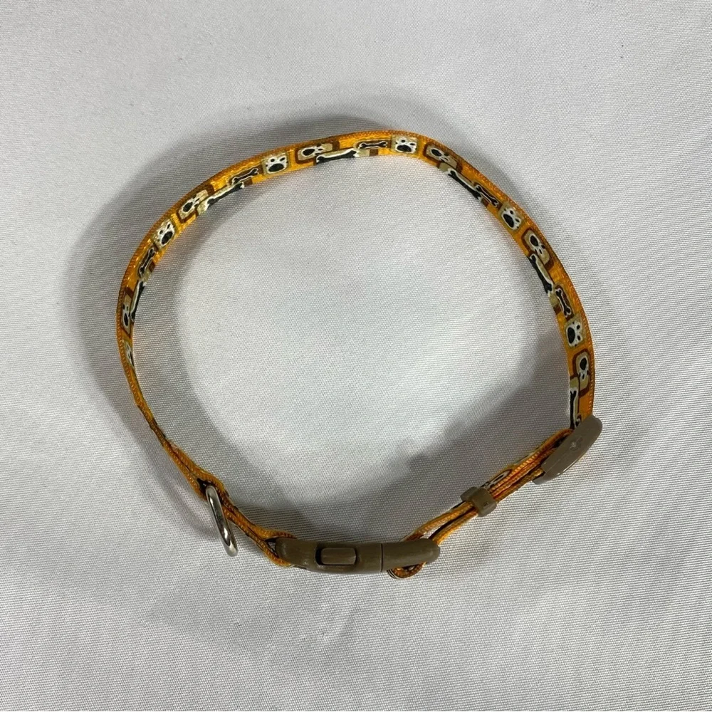 Dog Bone & Puppy Paw Design Puppy Small Animal Collar X-Small